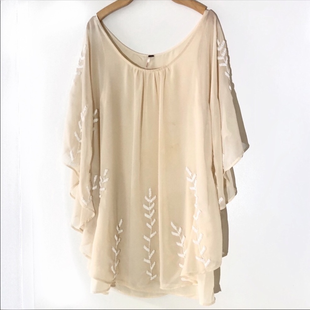 Vintage Free People Beaded Cape Dress